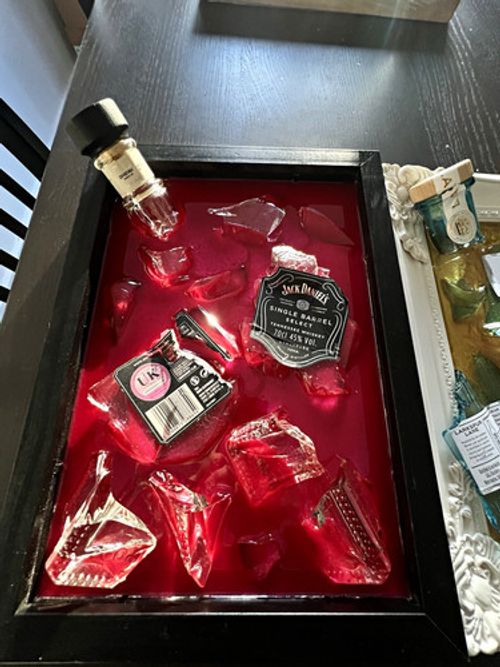 apoxy smashed art Jack Daniels Tennessee Whiskey Single Barrel Select 70cl