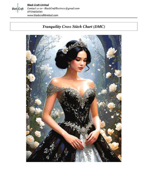 Tranquility (Lady) Cross Stitch Chart Pattern Pack in DMC