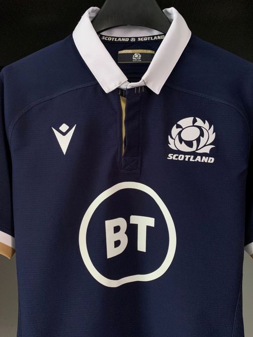 SCOTLAND 2020 2021 PLAYER ISSUE RUGBY SHIRT MACRON PRO PLAYER VERSION SIZE L — image 2