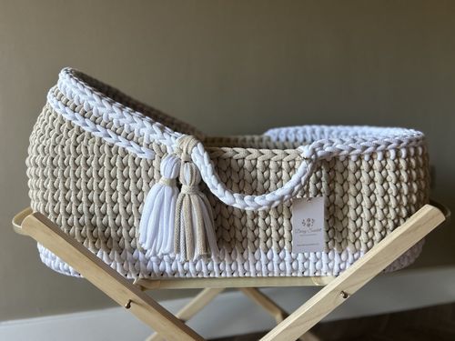 Crochet Moses Basket WITH MATTRESS - Made To Order — image 6