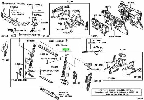 Genuine Toyota Radiator Support Mounting Bracket LH Fits RAV4 5321242902