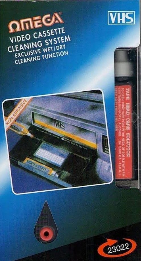 Omega 23022 VHS VCR Video Head Cleaner│Casette Recorder Tape│Wet/Dry│InUK — image 2