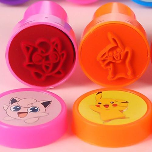 12PCS Pokemon Anime Color Mini Seal Pikachu Gengar Snorlax Cartoon Cute Stamp — image 4