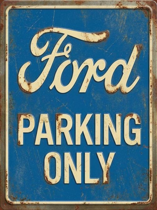 Ford Parking Only Metal Sign Rusted Look Garage Man Cave Bar Classic Workshop