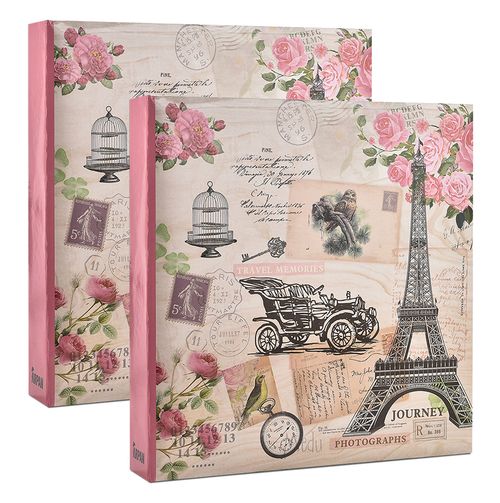 Arpan Photo Album 500 Photos Slip in Case 3-Ring Binder Vintage slogan Pack of 2 — image 1