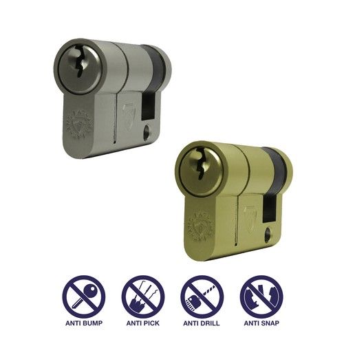 Half Euro Cylinders High Security Door Lock Barrel - Keyed Alike & Extra Keys