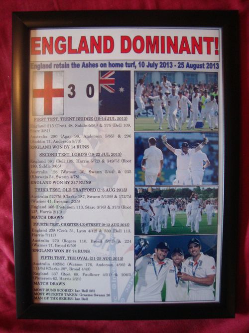 England 2013 Ashes winners - framed print — image 1