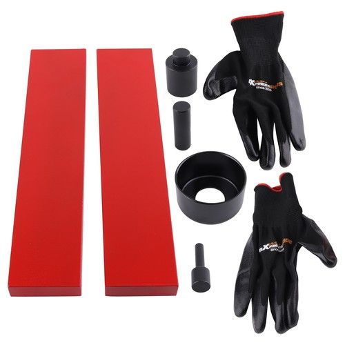 6-Piece Press Accessory Kit For 50T Hydraulic Press Carbon Steel Plates Punches