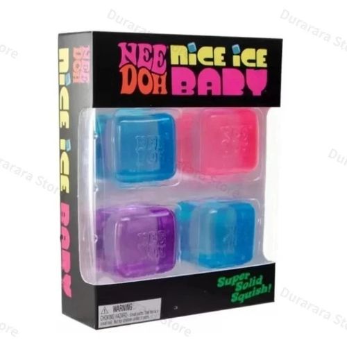 Needoh Nice Ice Baby 4 Pack Mini Cubes Squishy Stress Fidget Toy Authentic — image 6