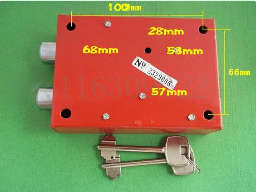 1*Two Bolts Key Lock Cabinet Lock Password Box Mechanical Lock Vault 6 Leaf Lock — image 3