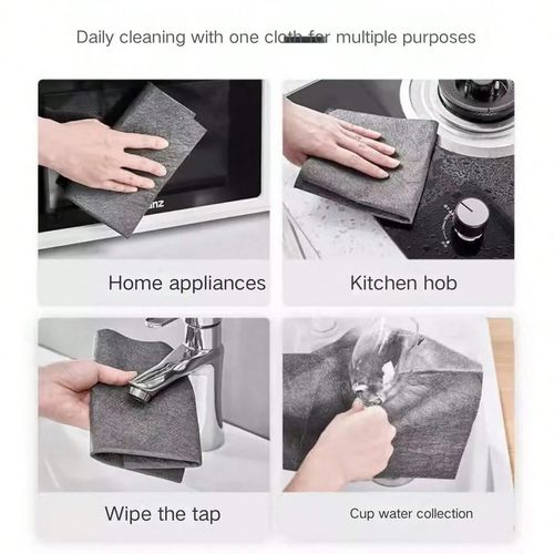 5pcs  Microfiber Magic Glass Cleaning Cloths Streak-Free for Windows & Mirrors — image 10
