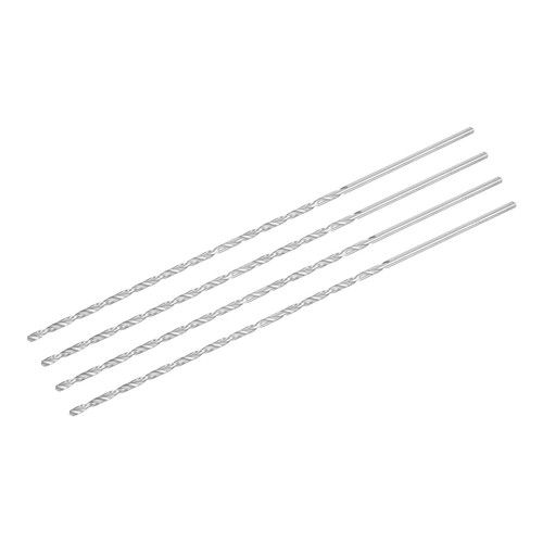 3mm Twist Drill Bits, High-Speed Steel Extra Long Drill Bit 250mm Length 4pcs