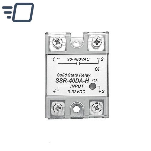 Input 3-32V DC, Output 90-480V AC, SSR-40DA-H 40A Solid State Relay Module