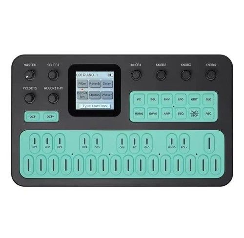 M-VAVE Green FM-1 Audio FM Synthesizer 3Ch MIDI w/ 6 Effects 3.5mm Stereo Output