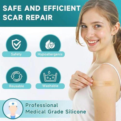 Waterproof Reusable Silicone Scar Tape Breathable Skin Friendly Adhesive Strips — image 8