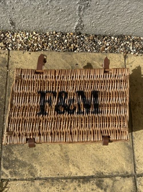 Fortnum & Mason F&M Small Wicker Storage hamper 43cm x 27cm x 20cm (approx) 