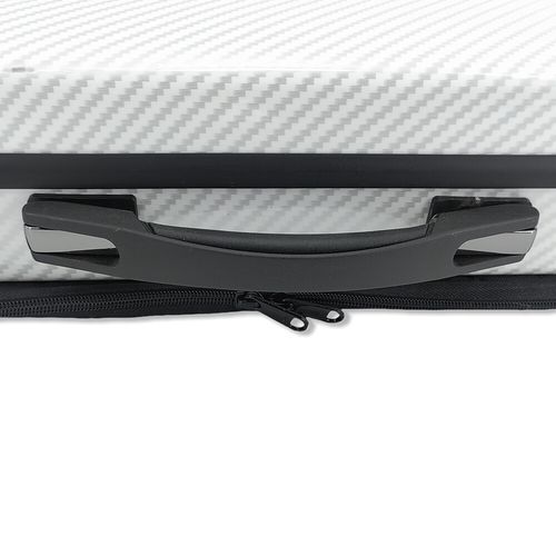 Deal Violin Hard Case 4/4 Full Size Carbon Fiber Material with BackStraps White — image 12
