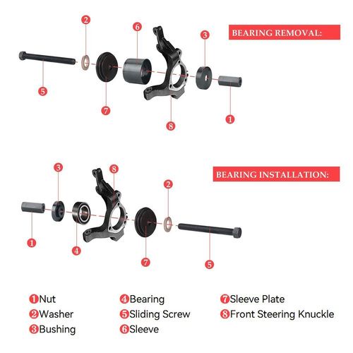 20T Hydraulic Bench Press Machine Workshop Bearing Standing & 23x Bushing Driver — image 15