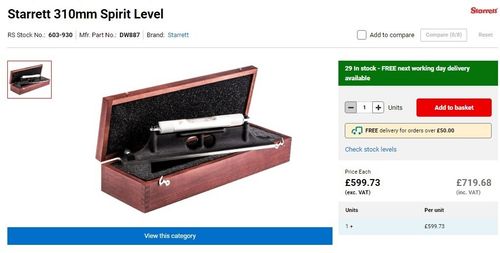Starrett Level 603-930. 310mm Engineers workshop level. — image 6
