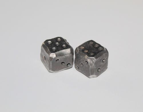 Hand Forged Iron Dice Pair — image 1