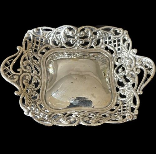 Deakin &  Francis Antique Victorian Silver Bon-Bon Dish