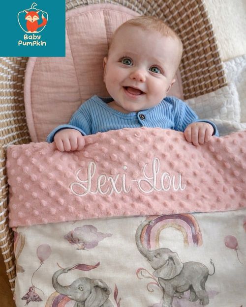 Personalised Baby Blanket - Embroidered Baby Blanket Baby Gift, Baby Shower Gift — image 2