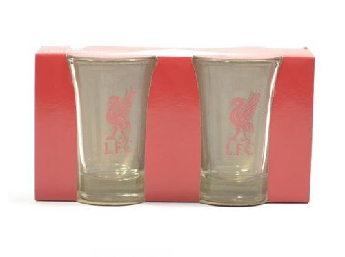 Liverpool Two Pack Word Mark Shot Glasses Official Football Shot Glass Gift Set — image 2
