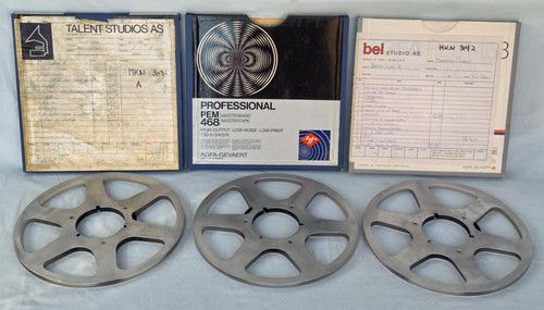 3 x Reel to Reel 10.5” NAB ¼" Take Up Reels Spool Empty in Box's #18