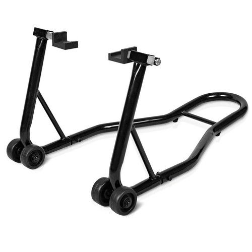 Heavy Duty Rear Motorcycle Paddock Stand Black Motorbike Stand Free Bobbin Hooks