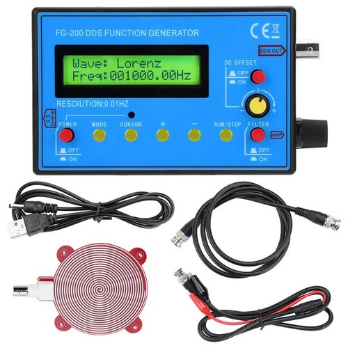 FG-200 DDS Function Signal Generator LCD Signal Generator Sinewave 0.01Hz-500Khz — image 2