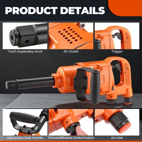 1" Inch 5000Nm Pneumatic Truck Wheel Impact Wrench Inch Air Gun RV Industrial UK — image 6
