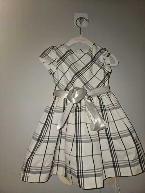 Ralph Lauren Girls Plaid Fit & Flare Taffeta Bow Dress 9-12 Months — image 2