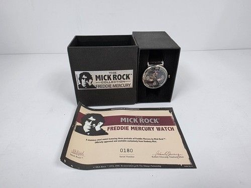 Freddie Mercury 'Mick Rock' Danbury Mint 2004 Wrist Watch + COA + Box #3110844