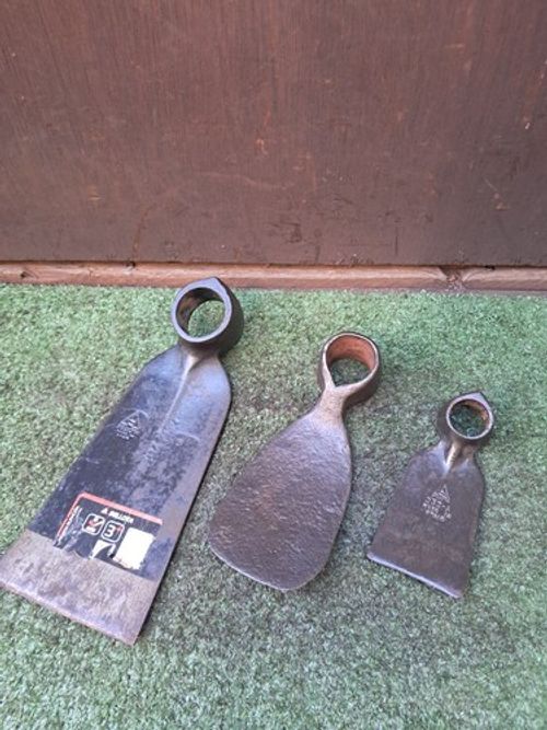 X3 Vintage Garden Hoe Heads Only Old Garden Tools (#075)