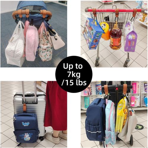 Pram Clips | Universal Baby Buggy Pushchair Stroller Shopping Bags Hook Straps — image 4