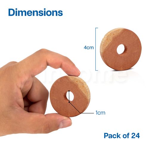 100% Natural Cedar Wood Moth Repellent for Wardrobes Drawers Hanging Cedar Rings — image 2