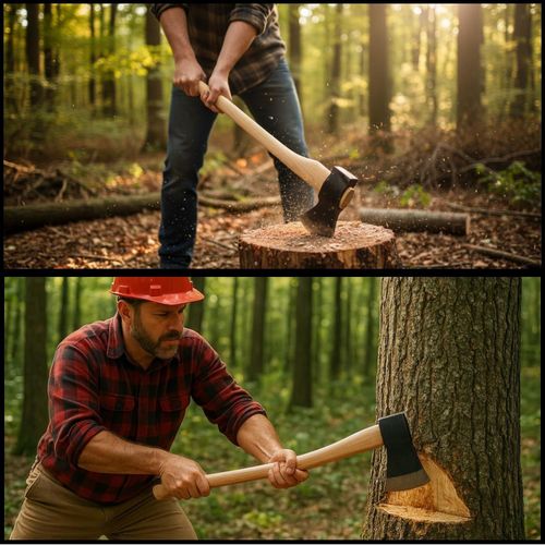 HARDWOOD REPLACEMENT WOODEN AXE HANDLE 36" SOLID BEECH SHAFT WOOD FELLING — image 7