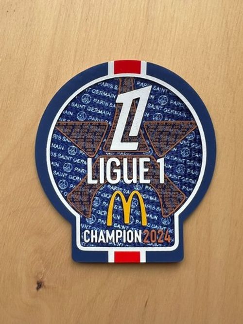 2024 Ligue 1 Conforama Champion Paris St. Germain PSG Silicon Patch Badge