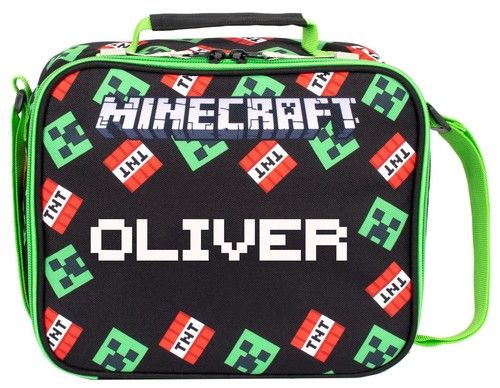 Minecraft Personalised School Lunch Bags for Boys Insulated Lunch Bag for Kids
