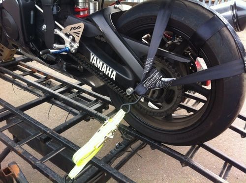Motorcycle Transport Tie-Down Wheel Strap Light Strong Polyester webbing Strap — image 7