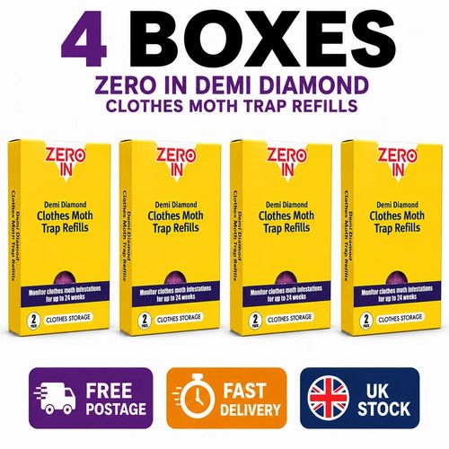 Zero In Demi-Diamond Clothes Moth Trap Refill Pads 2 Pack Pheromone Board Gw2.82