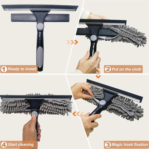 4.5M Telescopic Squeegee Cleaner Window Glass Cleaning Kit Extendable Pole Tool — image 10