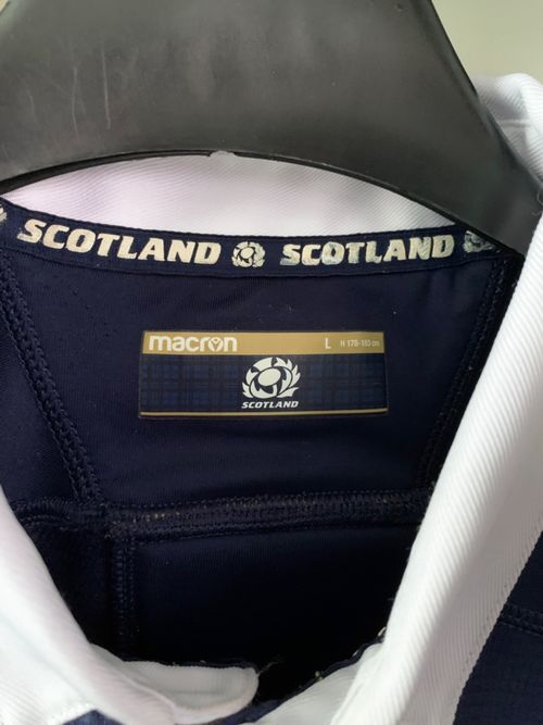 SCOTLAND 2020 2021 PLAYER ISSUE RUGBY SHIRT MACRON PRO PLAYER VERSION SIZE L — image 8