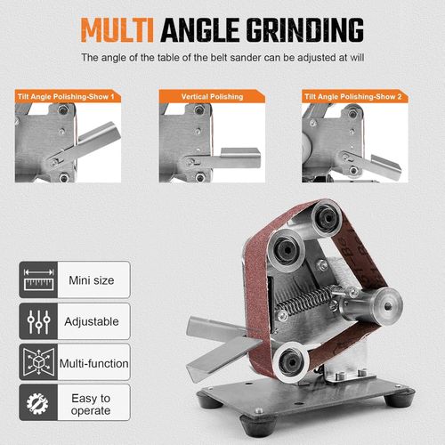 Mini Electric Grinder Belt Sander Polishing Grinding Knife DIY Sharpener Machine — image 4