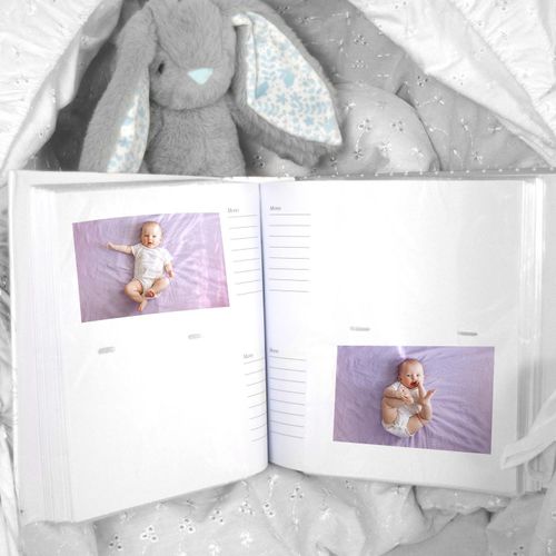 Baby First Photo Album 4x6'' 252 Photos Memo White Unisex Birthday Christening — image 5
