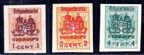 AUSTRIA FIELD POST ITALY DELIVERY STAMPS 1918 COPROIPO I,II,IV IMPECCABLE (06643