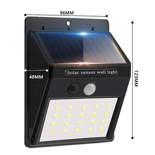 20 LED Solar Powered PIR Motion Sensor Light Outdoor Garden Security Wall Lights — image 2