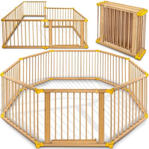 Kiduku® Playpen Baby Playpen Door Barrier Foldable Fireplace Guard
