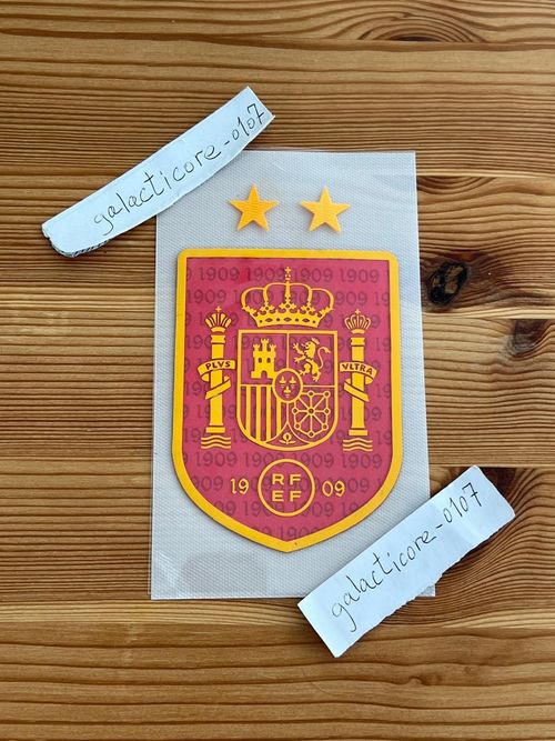 Spain National Football Team Double Stars Home Away Silicon Iron On Patch Badge — image 1
