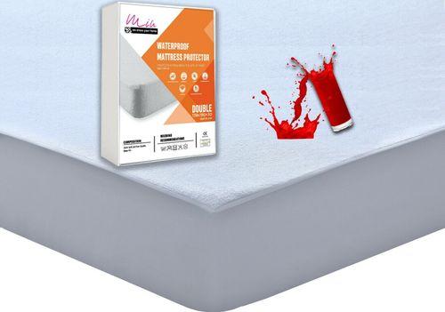 Non-Noisy Waterproof Mattress Protector Fitted Double Bed Cover Anti Allergy Bed — image 6